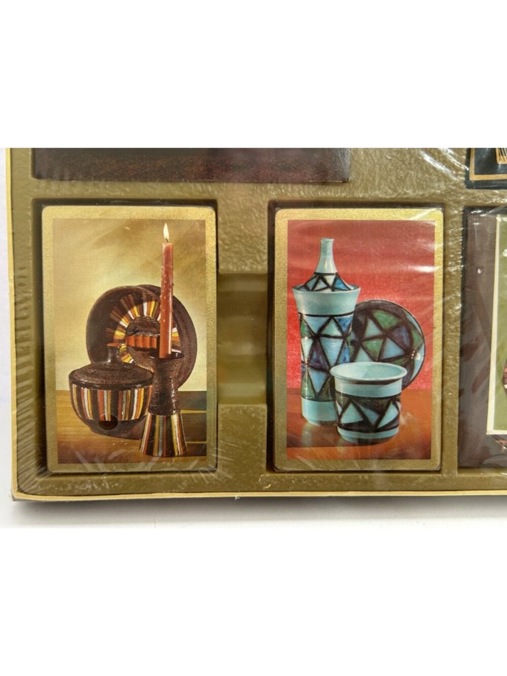 1960s Vintage Bridge Card Game Set w/ Ashtrays Hostess Giftpak By Stancraft MCM - Picture 5 of 10